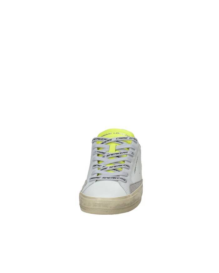 Crime London distressed.19051 Sneaker basse da uomo in pelle Bianco e Tan