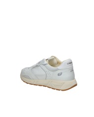Crime London rush.19600 Sneaker da corsa uomo in pelle tessuto e mesch Bianco