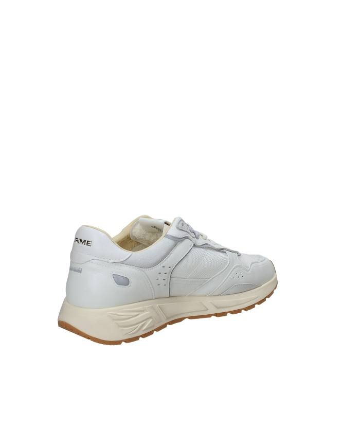 Crime London rush.19600 Sneaker da corsa uomo in pelle tessuto e mesch Bianco