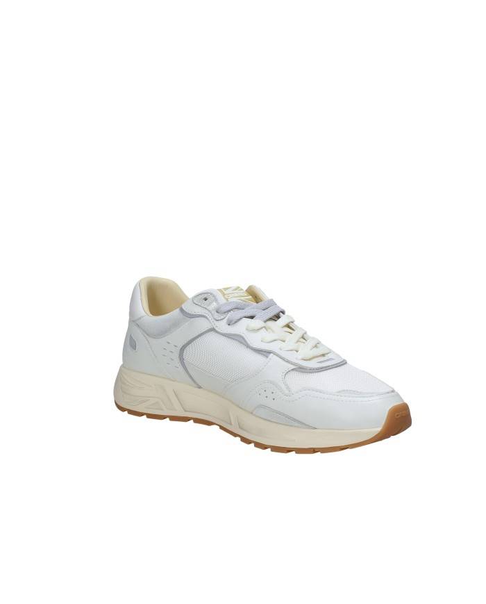 Crime London rush.19600 Sneaker da corsa uomo in pelle tessuto e mesch Bianco