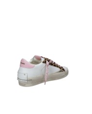 Crime London Sk8 Delux Wedge.29151 Sneaker basse da donna in pelle e camoscio Bianco e Rosa