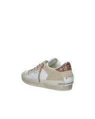 Crime London SK8 Deluxe Wedge.29154 Sneaker basse da donna in pelle e camoscio Bianco e Beige