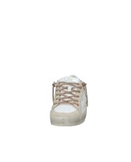 Crime London SK8 Deluxe Wedge.29154 Sneaker basse da donna in pelle e camoscio Bianco e Beige
