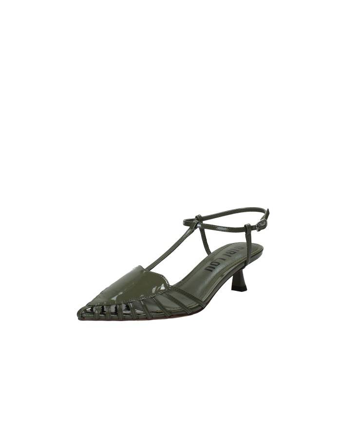 Bibi Lou 678z21vk.vm Décolleté slingback in vernice Verde Militare