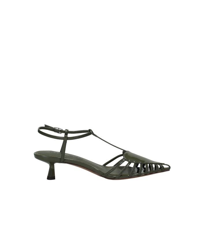Bibi Lou 678z21vk.vm Décolleté slingback in vernice Verde Militare