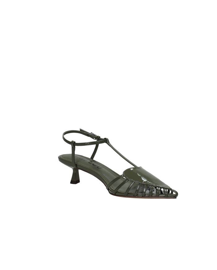 Bibi Lou 678z21vk.vm Décolleté slingback in vernice Verde Militare