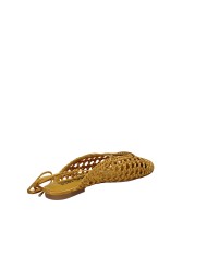 Bibi Lou 704z75vk Ballerine slingback in tessuto intrecciato Giallo