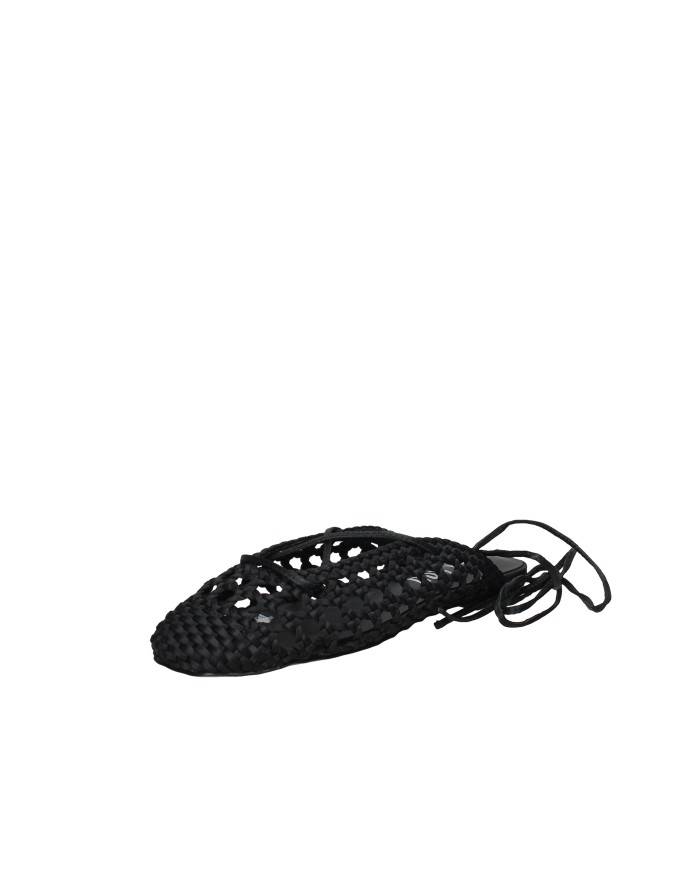 Bibi Lou 704z75vk Ballerine slingback in tessuto intrecciato Nero