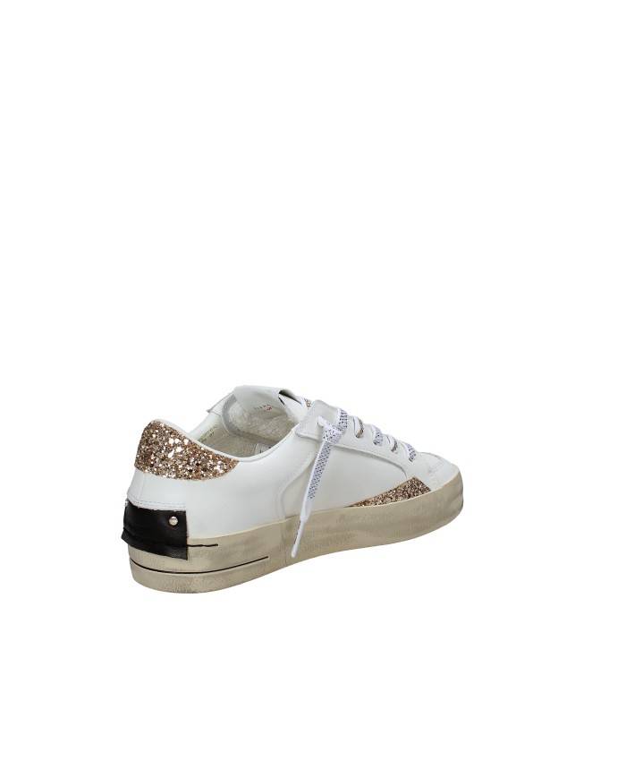 Crime London Sk8 Deluxe.20102 Sneaker da donna in pelle e glitter Bianco