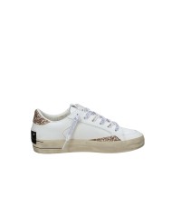 Crime London Sk8 Deluxe.20102 Sneaker da donna in pelle e glitter Bianco