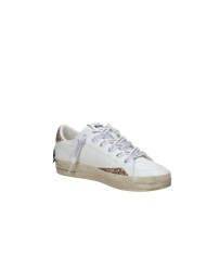 Crime London Sk8 Deluxe.20102 Sneaker da donna in pelle e glitter Bianco