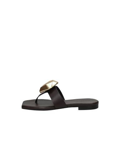 DonnaRì gd56b Ciabattina infradito bassa in nappa Testa Moro
