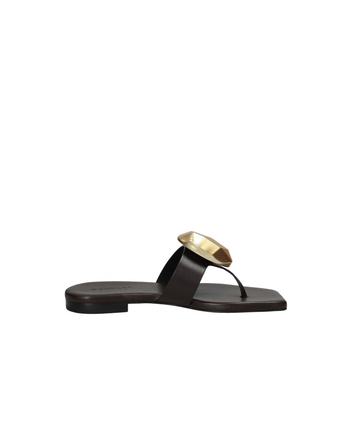 DonnaRì gd56b Ciabattina infradito bassa in nappa Testa Moro