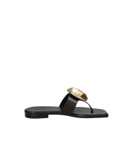 DonnaRì gd56b Ciabattina infradito bassa in nappa Testa Moro