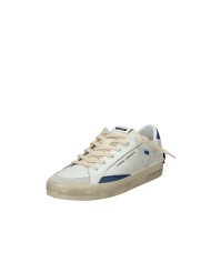 Crime London sk8 Delux.19107 Sneaker basse da uomo in pelle e camoscio Bianco e Blu