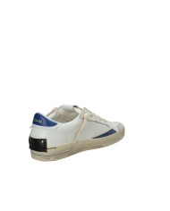 Crime London sk8 Delux.19107 Sneaker basse da uomo in pelle e camoscio Bianco e Blu