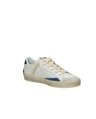 Crime London sk8 Delux.19107 Sneaker basse da uomo in pelle e camoscio Bianco e Blu