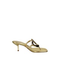 Arezzo 138320007 Sandali Infradito alti in pelle laminata Oro