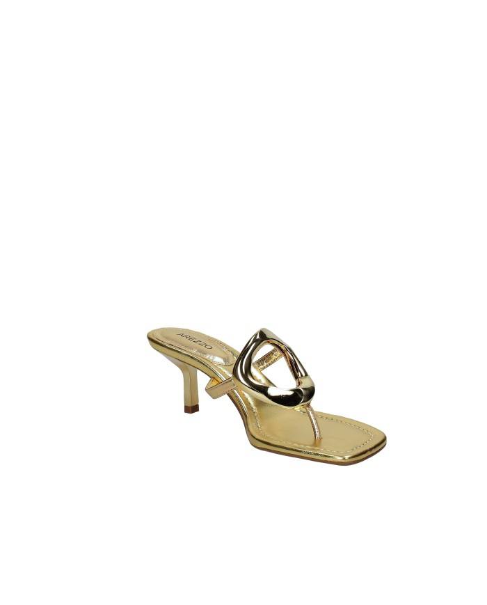 Arezzo 138320007 Sandali Infradito alti in pelle laminata Oro