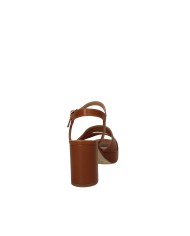 Gianmarco Sorelli 3033 Sandalo con tacco e plateau in pelle Tan