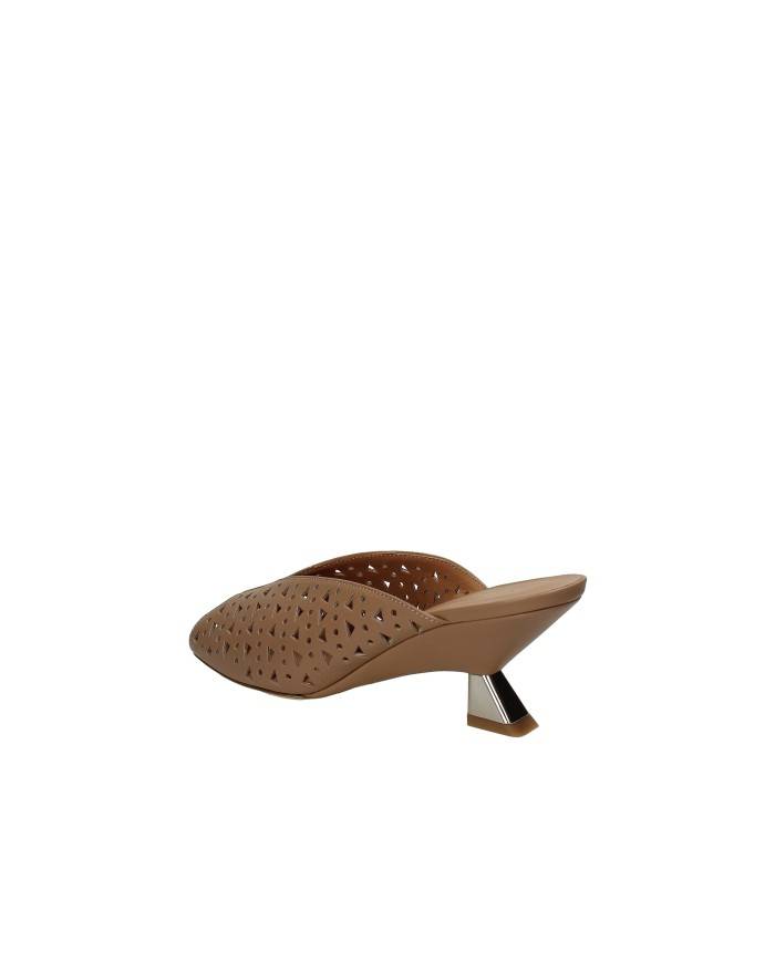 Gianmarco Sorelli 3069 Sandalo scalzato e spuntato in pelle Taupe