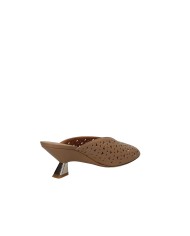 Gianmarco Sorelli 3069 Sandalo scalzato e spuntato in pelle Taupe