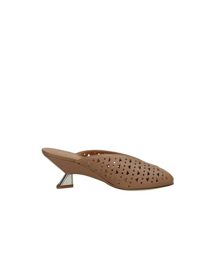 Gianmarco Sorelli 3069 Sandalo scalzato e spuntato in pelle Taupe