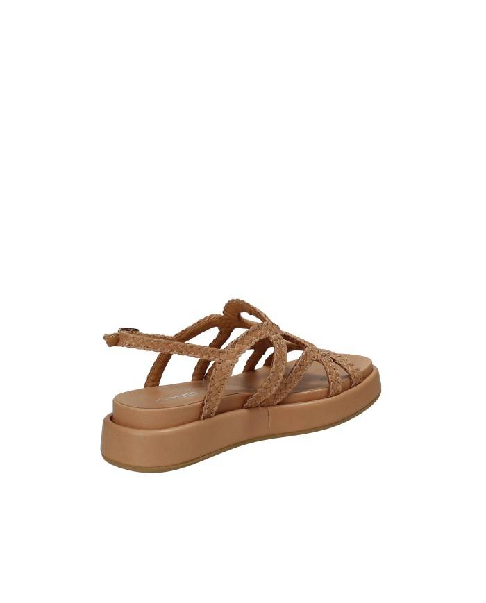 Gianmarco Sorelli 2270 Sandalo con zeppa in pelle Tan