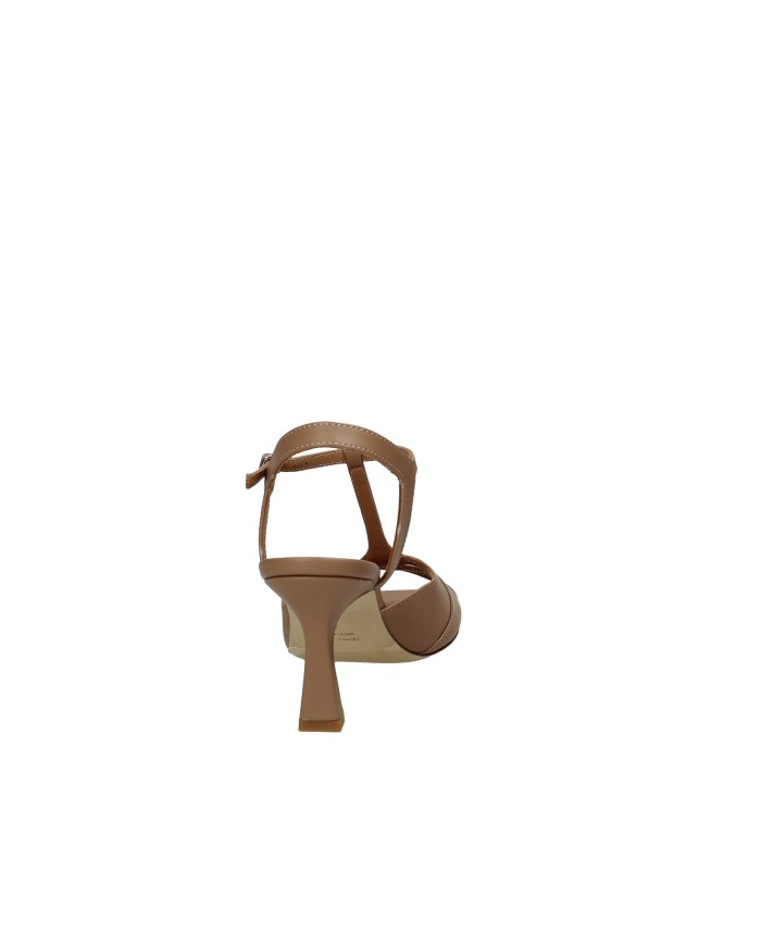 Gianmarco Sorelli 3026 Sandali alti slingback in pelle Taupe