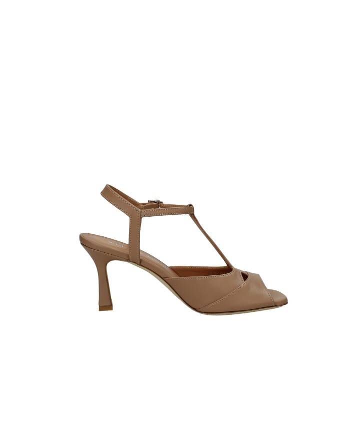 Gianmarco Sorelli 3026 Sandali alti slingback in pelle Taupe