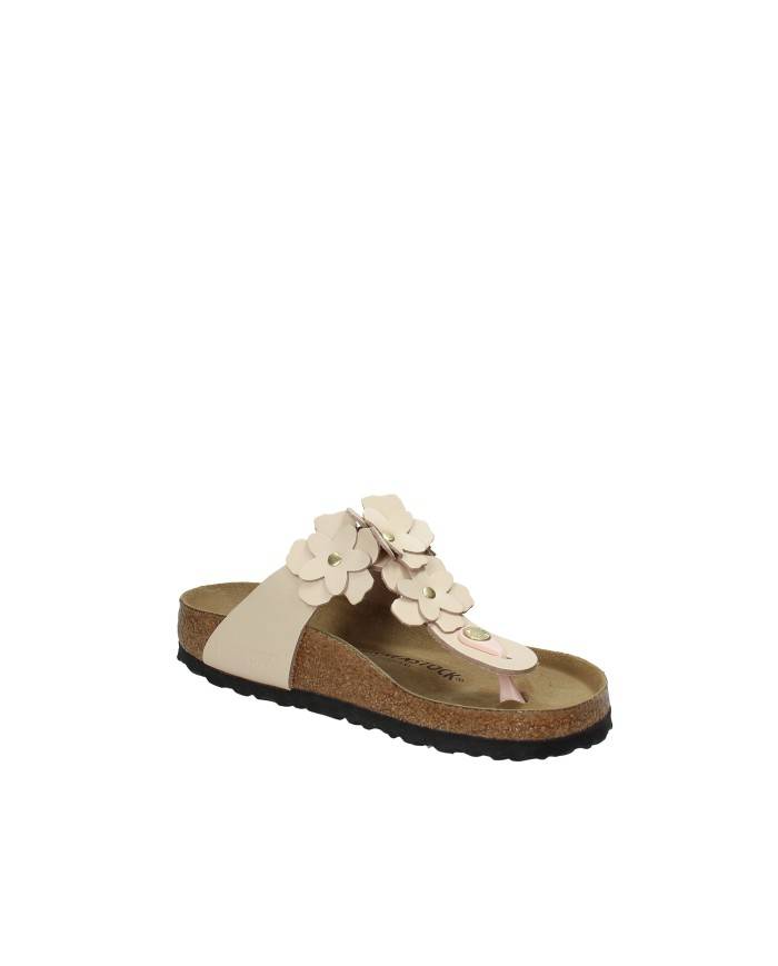 Birkenstock Gizeh Flower.1029287 Sandalo infradito Gizeh floreale in pelle Cipria