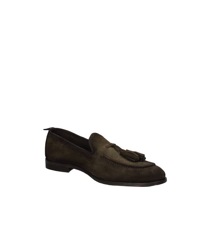 Nicolsadler Havana 02 Mocassino da uomo con nappine in camoscio Verde Militare