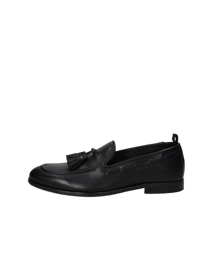 Nicolsadler Havana 02 Mocassino da uomo con nappine in pelle Nero