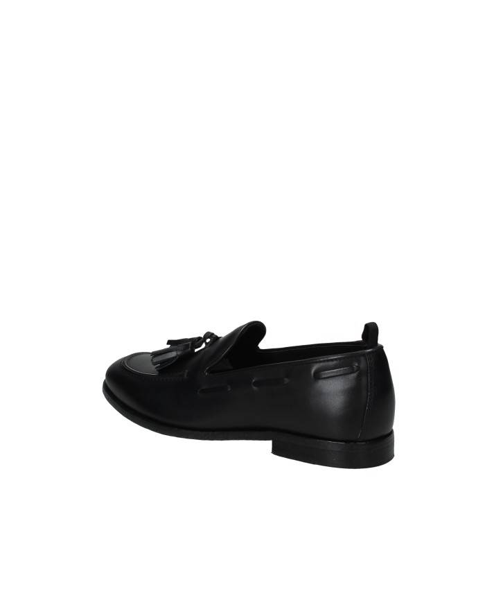 Nicolsadler Havana 02 Mocassino da uomo con nappine in pelle Nero