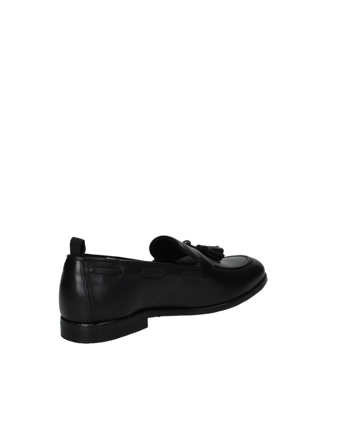 Nicolsadler Havana 02 Mocassino da uomo con nappine in pelle Nero