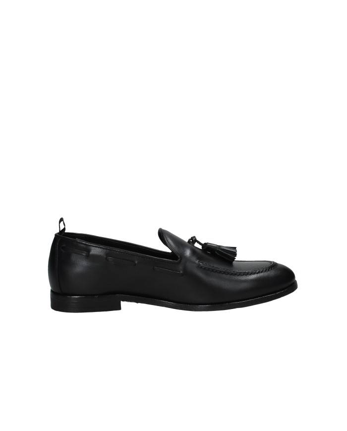 Nicolsadler Havana 02 Mocassino da uomo con nappine in pelle Nero