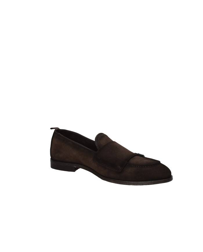 Nicolsadler Havana 03 Mocassini da uomo doppia fibbia in camoscio Testa Moro