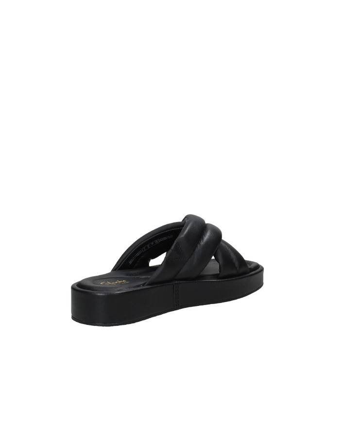 Clarks Alda Glide Sandalo con zeppa in nappa Nero
