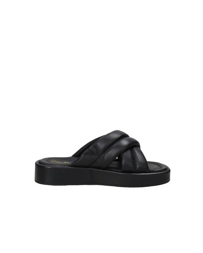 Clarks Alda Glide Sandalo con zeppa in nappa Nero