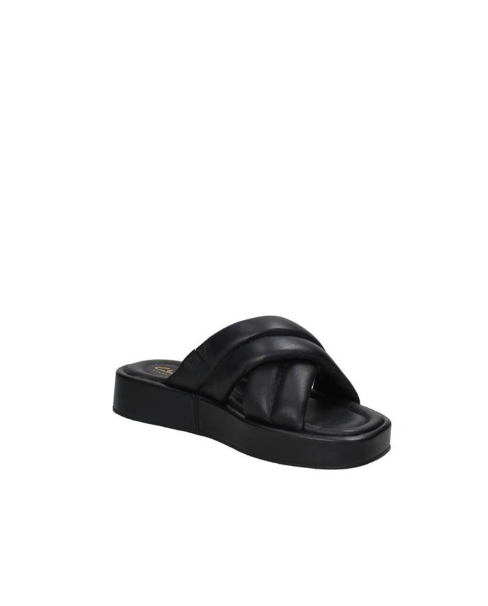 Clarks Alda Glide Sandalo con zeppa in nappa Nero