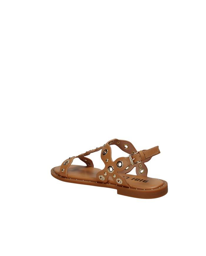 Bibi Lou 946z80hg Sandali bassi con borchie in pelle Tan