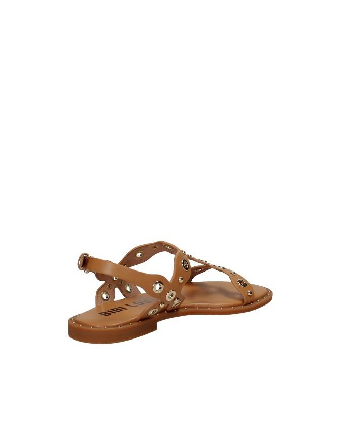 Bibi Lou 946z80hg Sandali bassi con borchie in pelle Tan