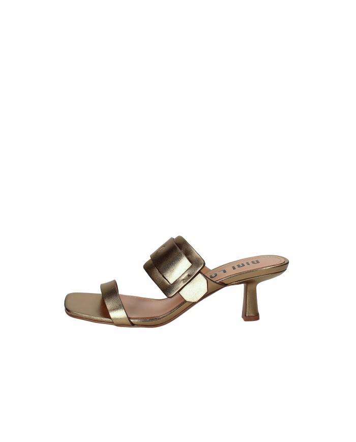 Bibi Lou 662z10vk Sandali scalzati con tacco in pelle laminata Bronzo