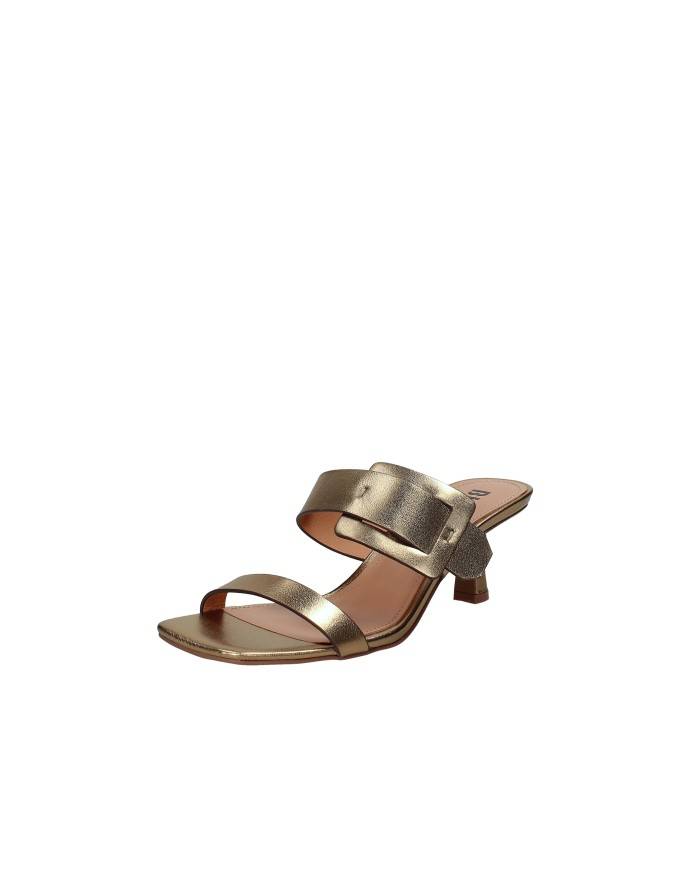 Bibi Lou 662z10vk Sandali scalzati con tacco in pelle laminata Bronzo