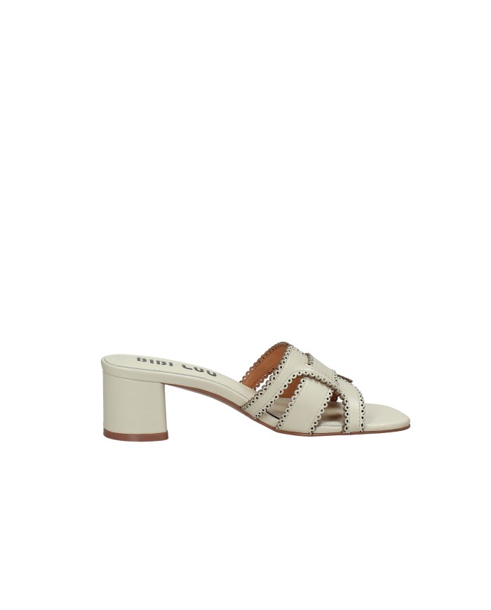 Bibi Lou 756z10vk Sandali scalzati alti in pelle Off White