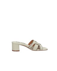 Bibi Lou 756z10vk Sandali scalzati alti in pelle Off White