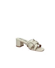 Bibi Lou 756z10vk Sandali scalzati alti in pelle Off White