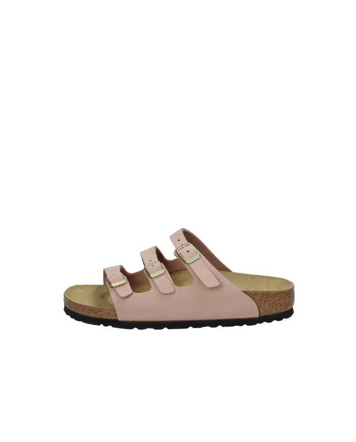 Birkenstock Florida.1031813 Sandalo tre cinturini in Birko-Flor® effetto nabuk Rosa
