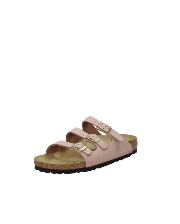 Birkenstock Florida.1031813 Sandalo tre cinturini in Birko-Flor® effetto nabuk Rosa