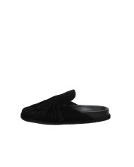 JVAM 40449 Sabot con frange in camoscio Nero